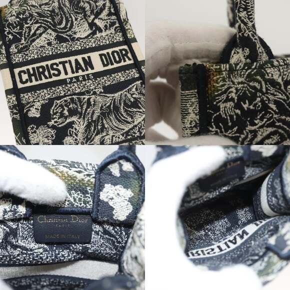 DIOR Mini Vertical Hand Bag Canvas Black - Picture 11 of 13
